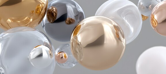 金色银色玻璃球