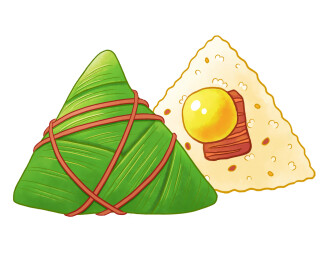 咸蛋黄粽子端午节素材