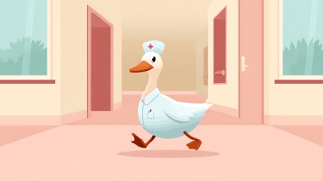 护士鹅 医院走廊