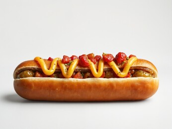 美味热狗特写主题