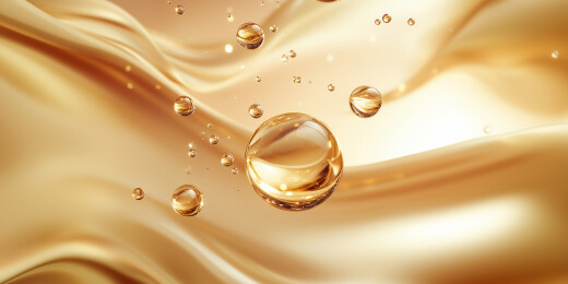 奢华护肤精华悬浮幻金景