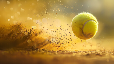 动态网球击打瞬间