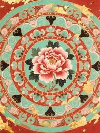 唐卡绘画圆形图案