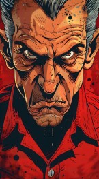 红色的吸血鬼脸