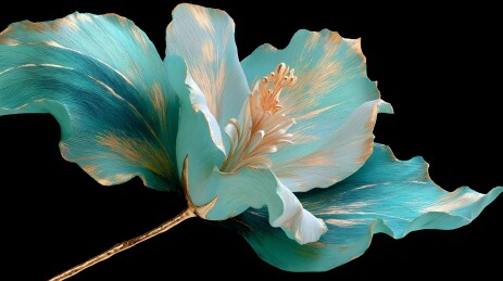 碧玉金箔花朵