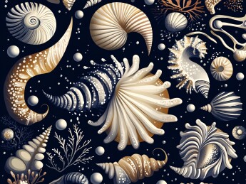 梦幻海洋贝壳插画