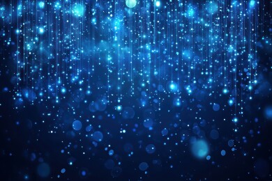 蓝色星光璀璨的梦幻场景