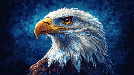 写实风格白头鹰插画