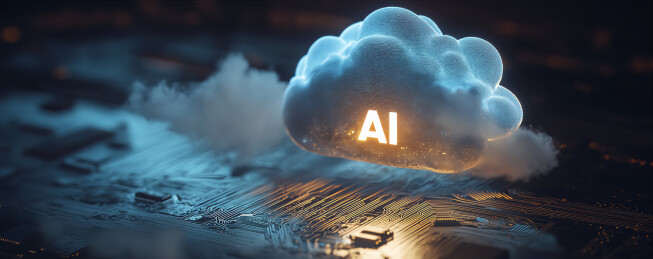 科技电路板云盘图标