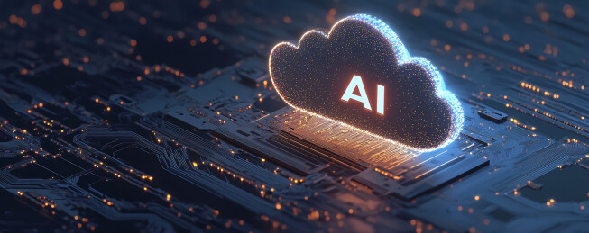 科技电路板云盘图标