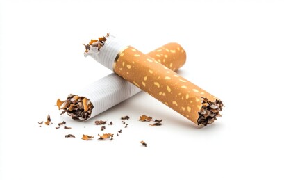 破碎的香烟残骸