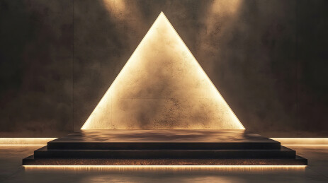 桌子上的灯光特写镜头