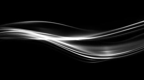 黑色背景下的流畅光效数字波形图案