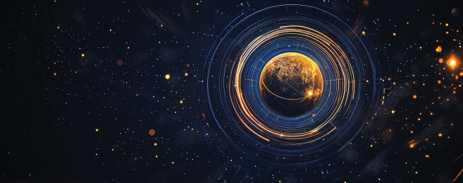 太空星球科技背景