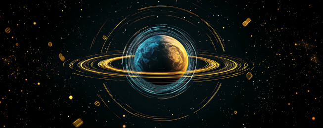 太空星球科技背景