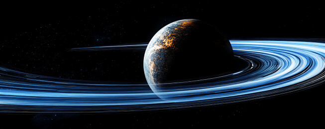 太空星球科技背景