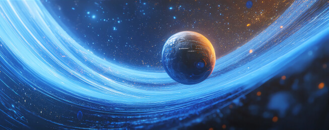 太空星球科技背景