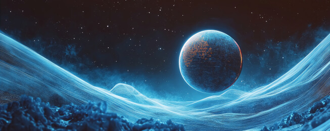 太空星球科技背景