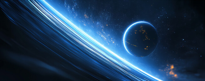 太空星球科技背景