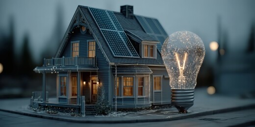 节能小屋夜景灯光设计图