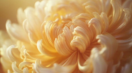 金色柔焦超写实菊花特写摄影