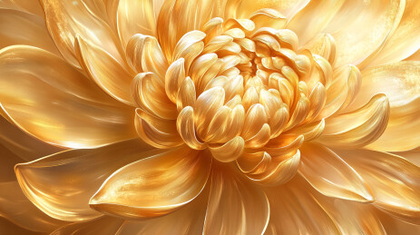 金色柔焦超写实菊花特写摄影