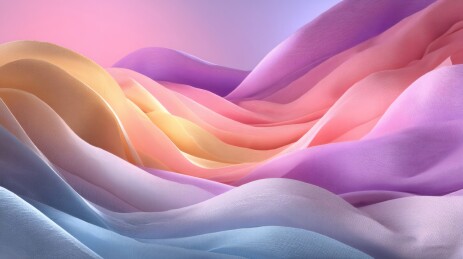 梦幻柔纱渐变色系抽象画