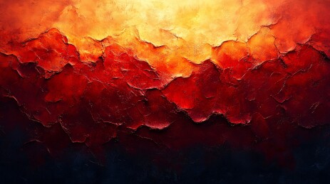 火红起伏纹理抽象画面