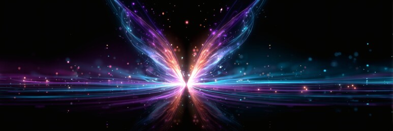 光影蝶翼梦幻宇宙炫彩粒子