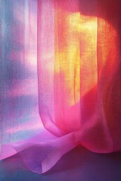 梦幻彩色透光纱帘光影画面