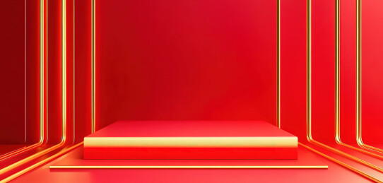 红色背景下的金属特写镜头