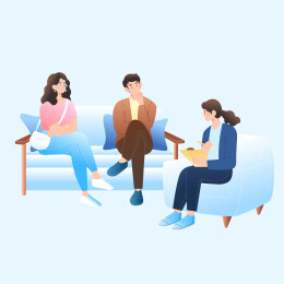 商务会谈矢量插画