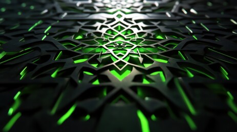 Razer绿色背光的科技图案设计