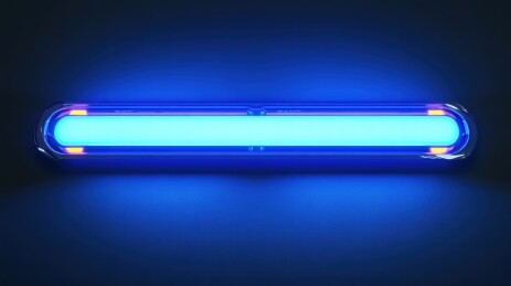 发出明亮蓝光的荧光灯管