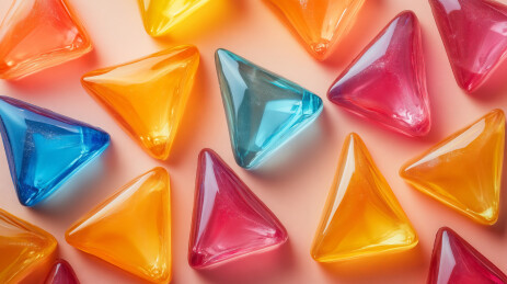 彩色三角形硬糖