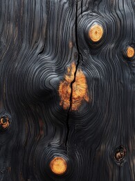 烧焦木纹特写画面