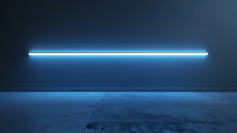 蓝色荧光灯管深色效果