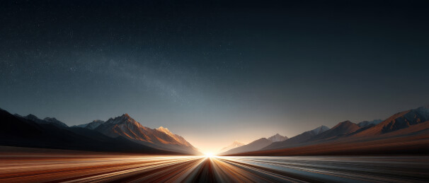 星空下的高速公路