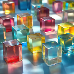 放在桌子上的彩色眼影