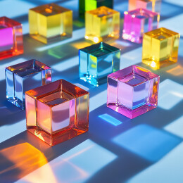 放在桌子上的彩色眼影