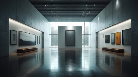 现代艺术画廊内部