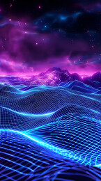 蓝紫地表与未来风格