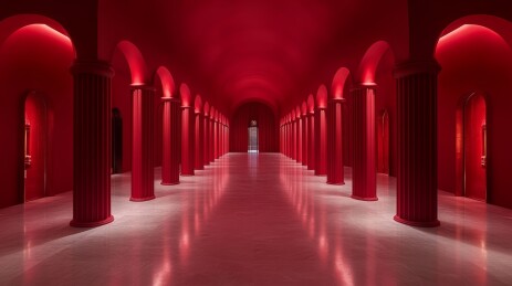 廊道红光感科技空间场景