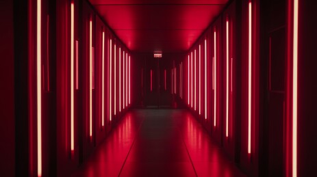 廊道红光感科技空间场景