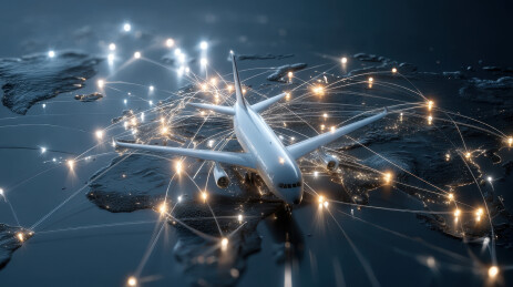 全球航空旅行网络图