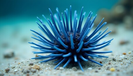 蓝色海胆的微观世界