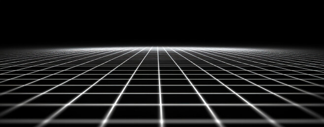 黑色背景下照明设备的低角度视图