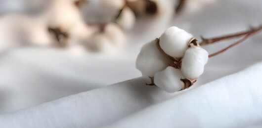 棉花絮球柔软白布景