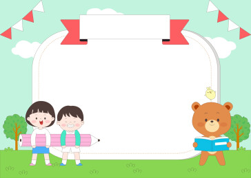 新学期开学季儿童学习计划表户外玩耍插画