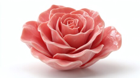 粉色玫瑰花3D模型渲染图